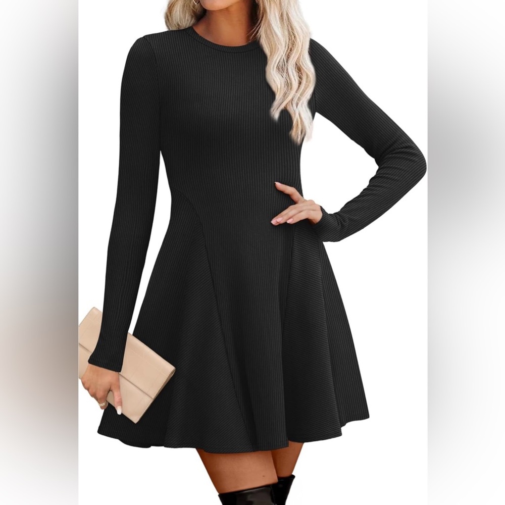Black Long Sleeve Sweater Dress- NWT